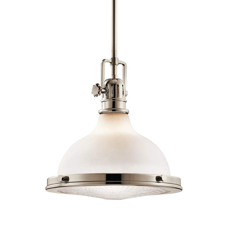 Image 1 Kichler Hatteras Bay 11 1/2"W Polished Nickel Mini Pendant