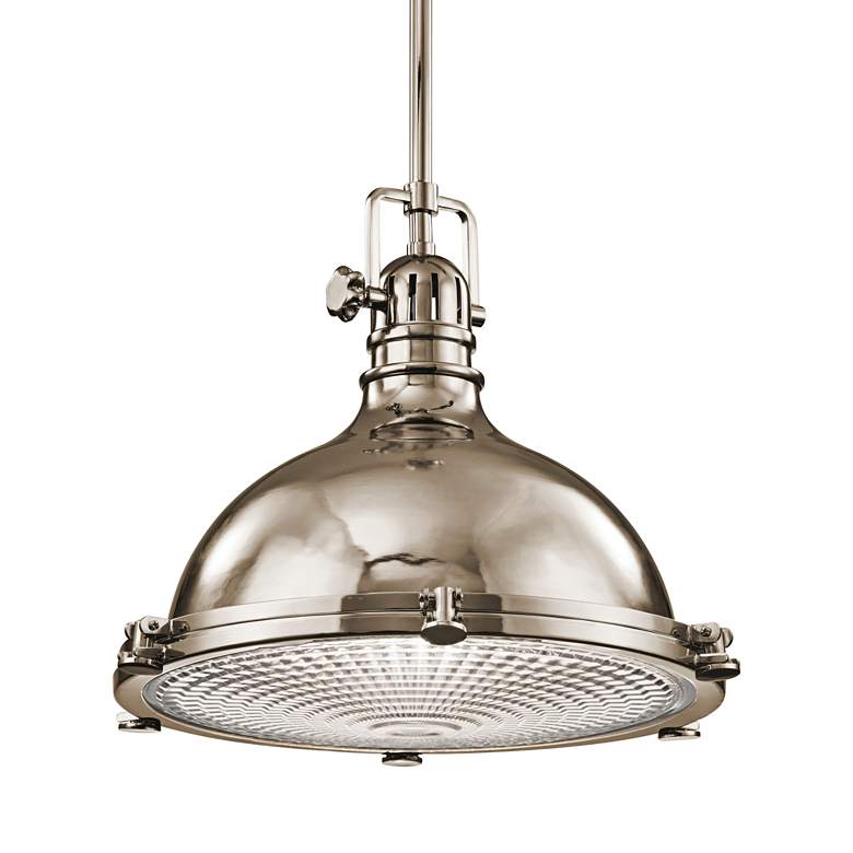 Image 1 Kichler Hatteras Bay 18 inch Wide Polished Nickel Pendant Light