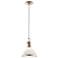 Kichler Hatteras Bay 8" Wide Polished Nickel and White Mini Pendant