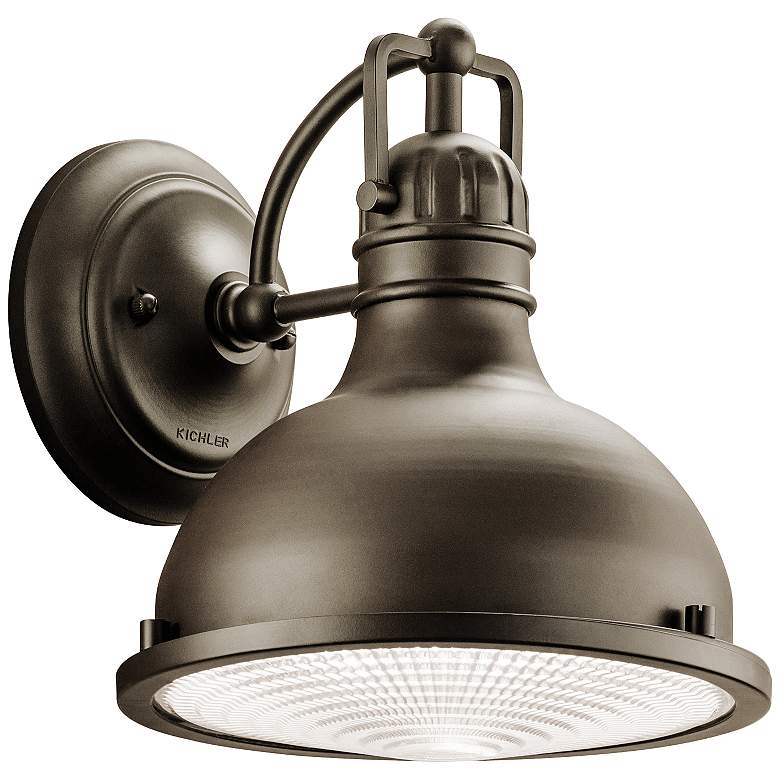 Image 1 Kichler Hatteras Bay 9 1/2 inch Industrial Barn Bronze Outdoor Wall Light