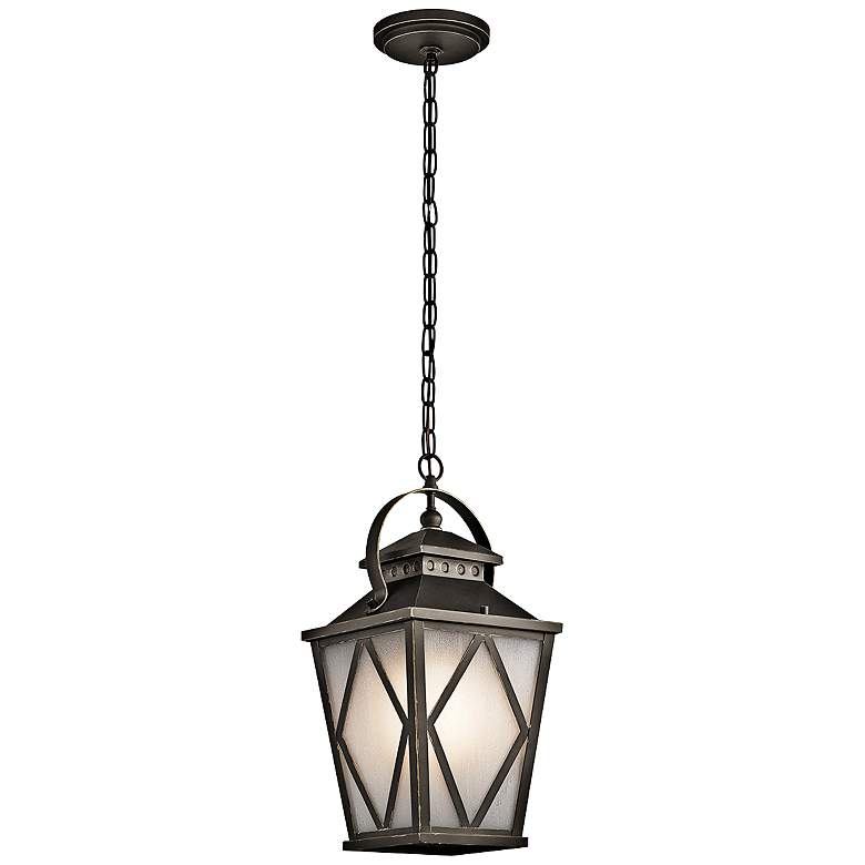 Image 1 Kichler Hayman Bay 20"H Old Bronze Outdoor Hanging Light