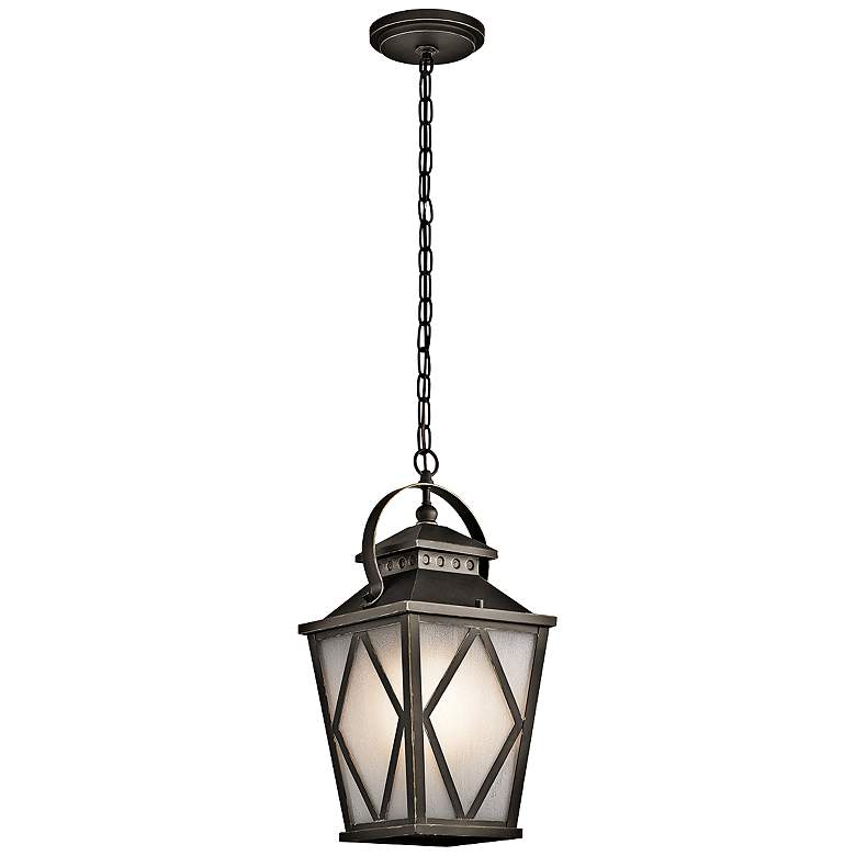 Image 1 Kichler Hayman Bay 20 inchH Old Bronze Outdoor Hanging Light