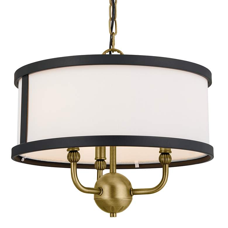 Image 3 Kichler Heddle 15 1/2" Wide Natural Brass Pendant Light more views