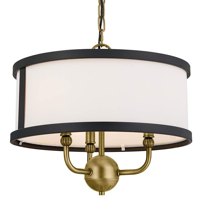 Image 6 Kichler Heddle 15 1/2" Wide Natural Brass Pendant Light more views