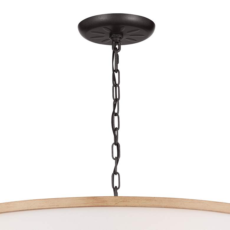 Image 5 Kichler Heddle 30 1/2" Wide Anvil Iron 6-Light Drum Pendant more views