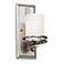Kichler Hendrik 12" High Nickel and White Etched Glass Wall Sconce