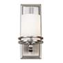 3_Kichler Hendrik 12" High Nickel and White Etched Glass Wall Sconce more views
