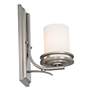 6_Kichler Hendrik 12" High Nickel and White Etched Glass Wall Sconce more views