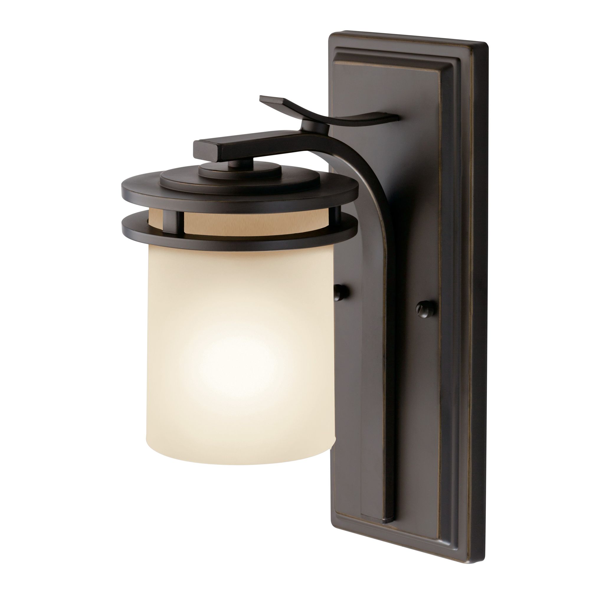 Kichler Hendrik 12"H Olde Bronze Wall Sconce w/ Umber Glass in scene