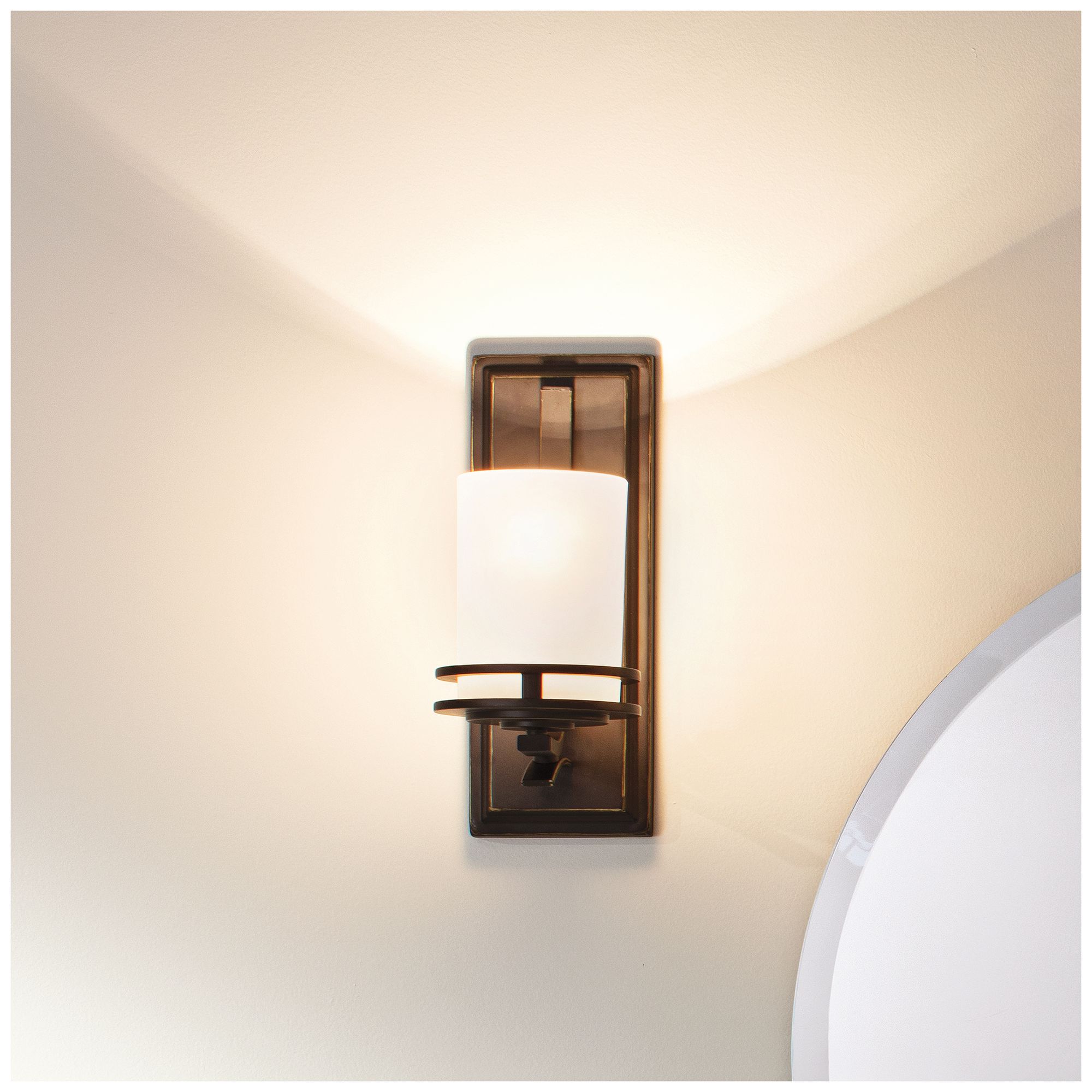 Kichler Hendrik 12"H Olde Bronze Wall Sconce w/ Umber Glass in scene