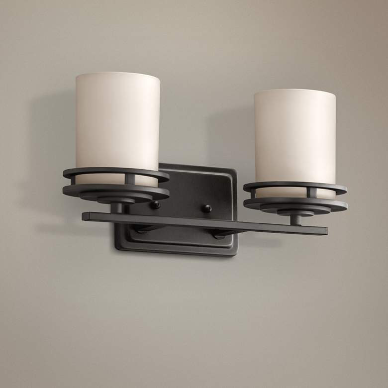Image 1 Kichler Hendrik 14 1/2" Wide Bronze Bathroom Light Fixture