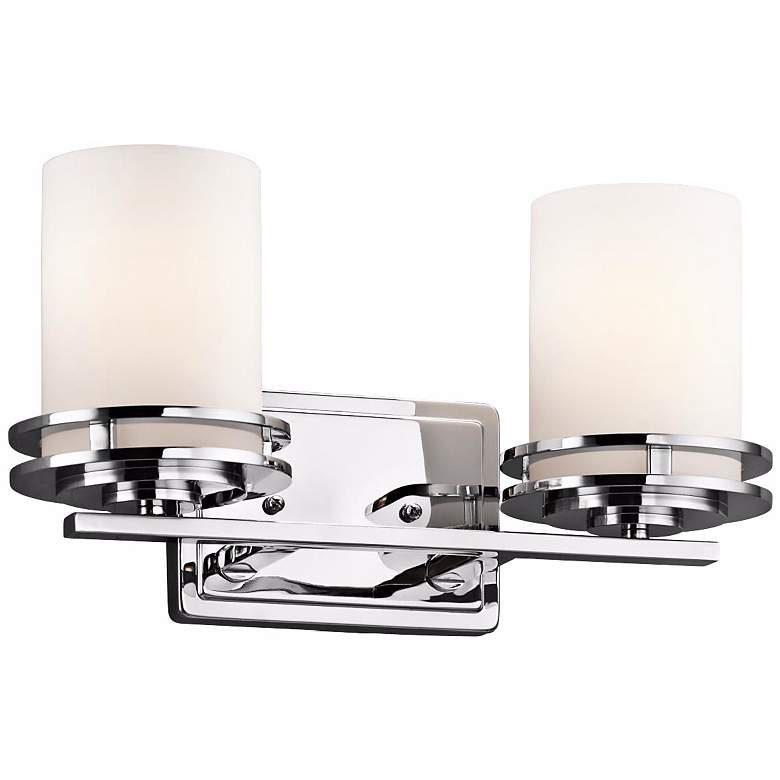 Image 1 Kichler Hendrik 14 1/2" Wide Satin Opal Glass Bathroom Light