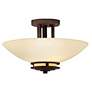 Kichler Hendrik 15" Wide Umber Glass and Bronze Ceiling Light Fixture in scene