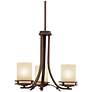 Kichler Hendrik 19" Wide 3-Light Bronze and Umber Glass Chandelier