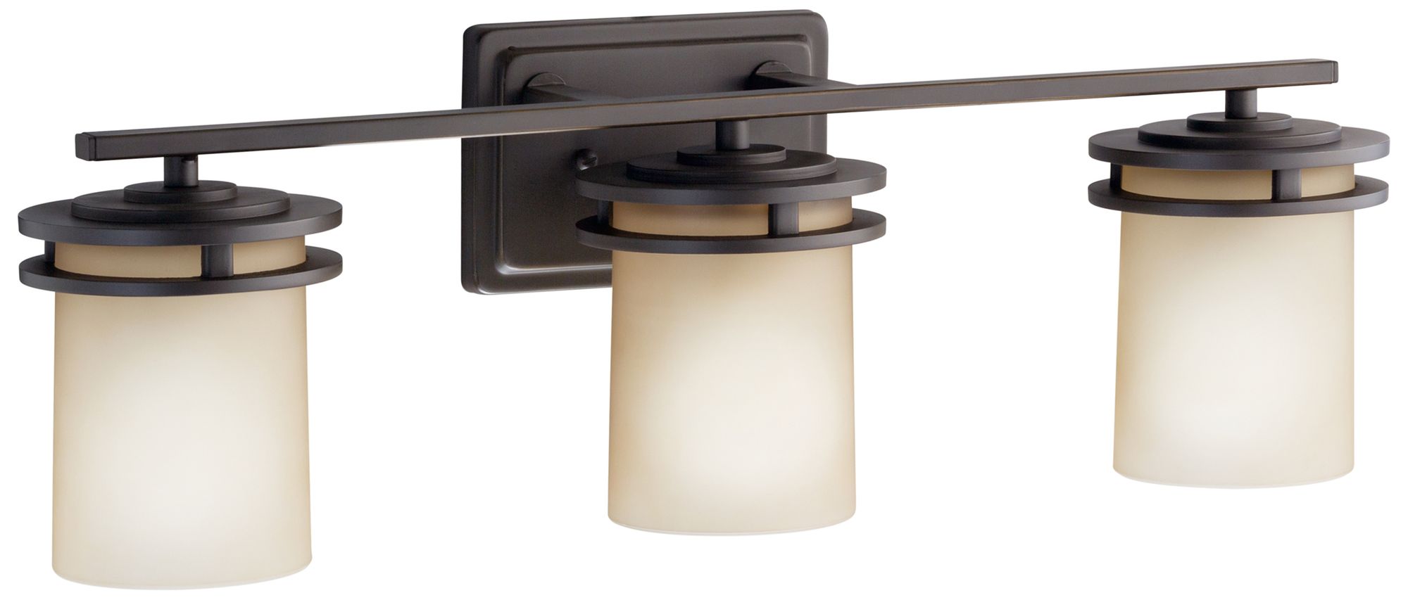 Kichler Hendrik 24" Wide 3-Light Bronze Bathroom Light Fixture in scene