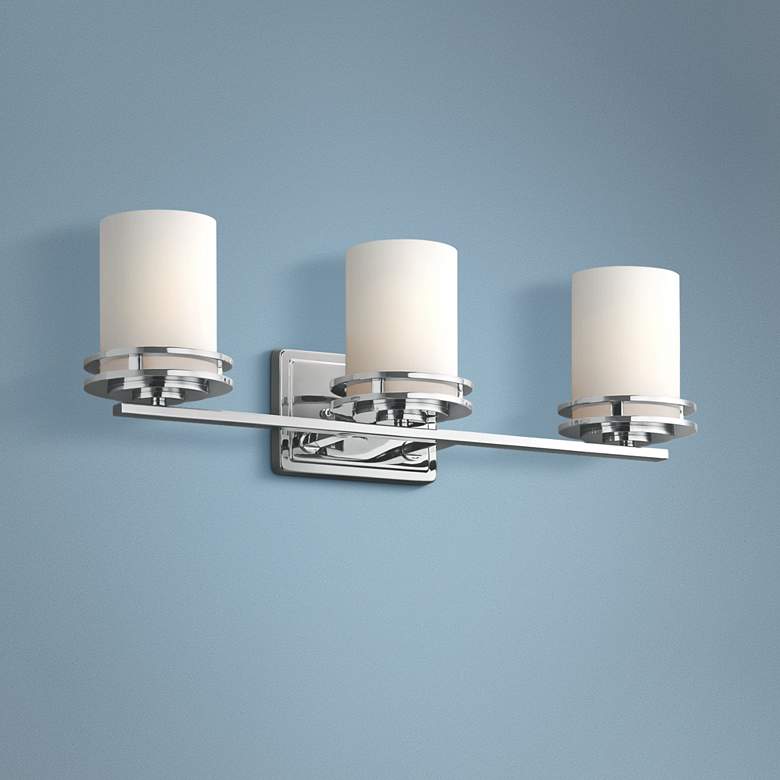 Image 1 Kichler Hendrik 24" Wide Satin Opal Glass Bathroom Light