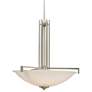 2_Kichler Hendrik 26" Wide Brushed Nickel White Glass Pendant Chandelier