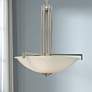 1_Kichler Hendrik 26" Wide Brushed Nickel White Glass Pendant Chandelier