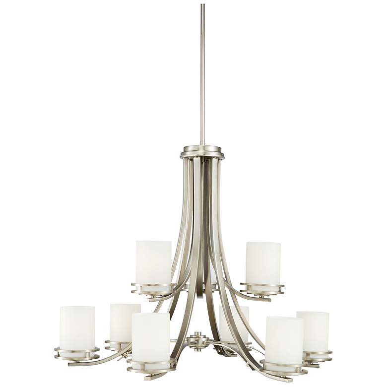 Image 3 Kichler Hendrik 33 1/2" Wide 9-Light Nickel Two Tier Chandelier