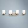 Kichler Hendrik 34" Wide 4-Light Nickel Bathroom Light Fixture