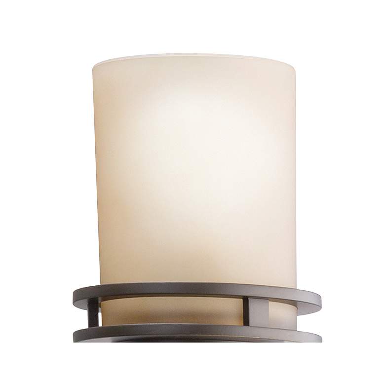 Image 3 Kichler Hendrik 34" Wide Umber Glass and Bronze Bathroom Light Fixture more views