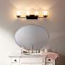 5_Kichler Hendrik 34" Wide Umber Glass and Bronze Bathroom Light Fixture more views