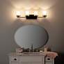 6_Kichler Hendrik 34" Wide Umber Glass and Bronze Bathroom Light Fixture more views