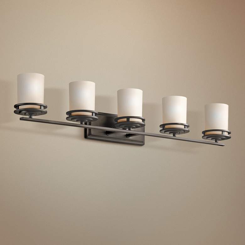 Image 1 Kichler Hendrik 43" Wide 5-Light Olde Bronze Bath Light