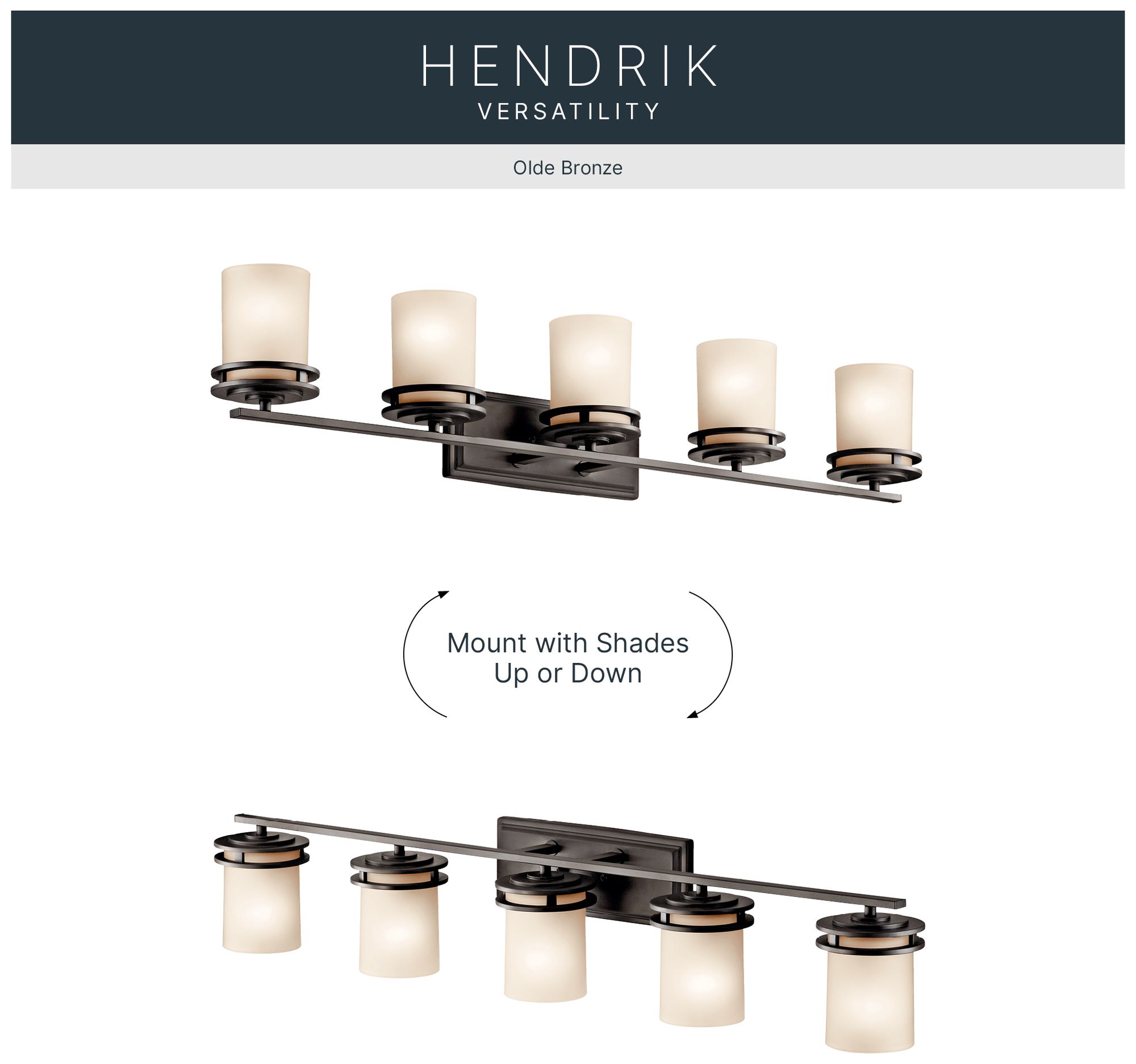 Kichler Hendrik 43" Wide 5-Light Olde Bronze Bath Light