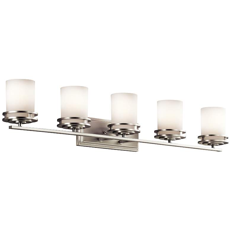 Image 2 Kichler Hendrik 43" Wide Brushed Nickel 5-Light Bath Light