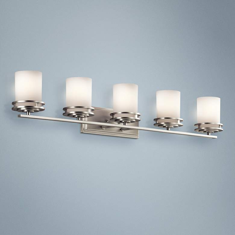 Image 1 Kichler Hendrik 43" Wide Brushed Nickel 5-Light Bath Light
