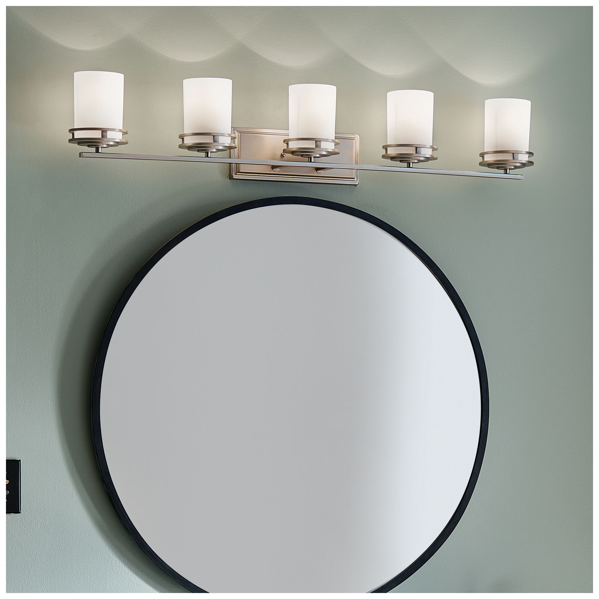 Image 3 Kichler Hendrik 43" Wide Brushed Nickel 5-Light Bath Light more views