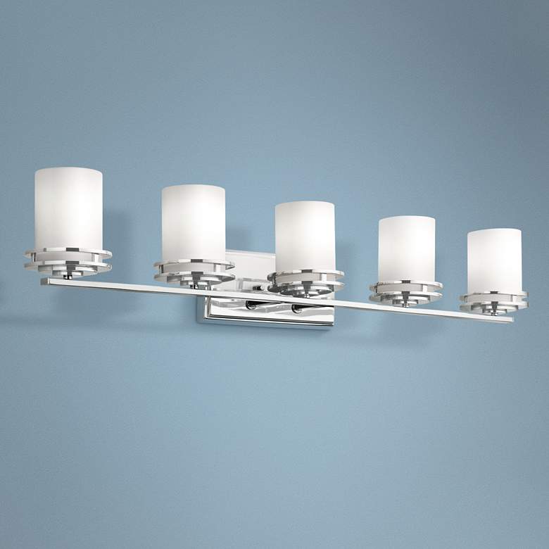 Image 1 Kichler Hendrik 43" Wide Polished Chrome Bath Light