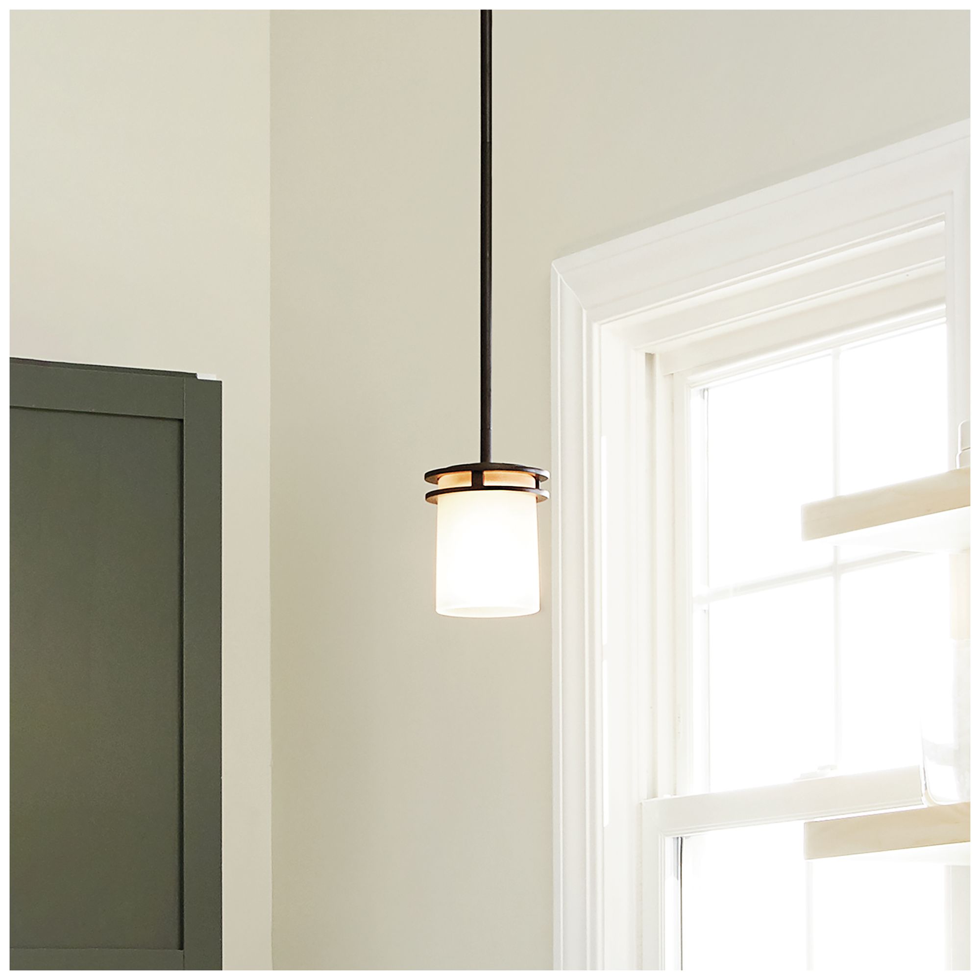 Image 5 Kichler Hendrik 5 1/2" Wide Bronze and Umber Glass Mini Pendant Light more views