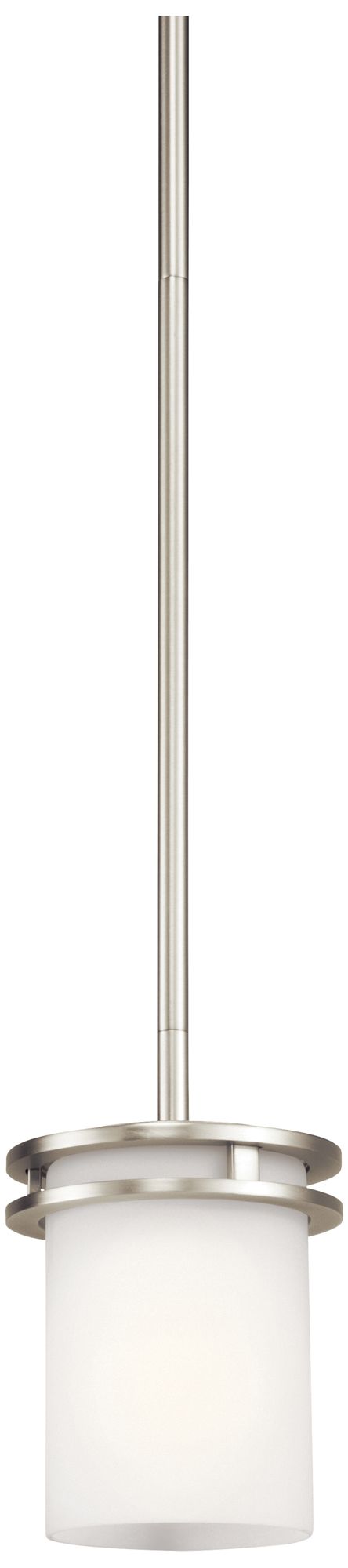 Image 4 Kichler Hendrik 5 1/2" Wide Nickel and White Glass Mini Pendant more views