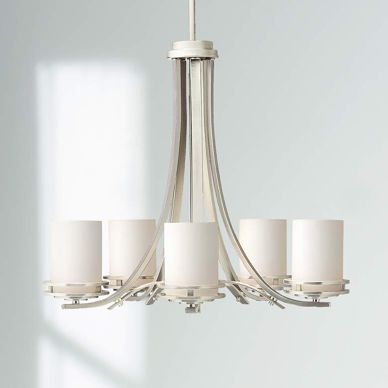 Image 1 Kichler Hendrik Nickel 24 1/2" Wide 5-Light Chandelier