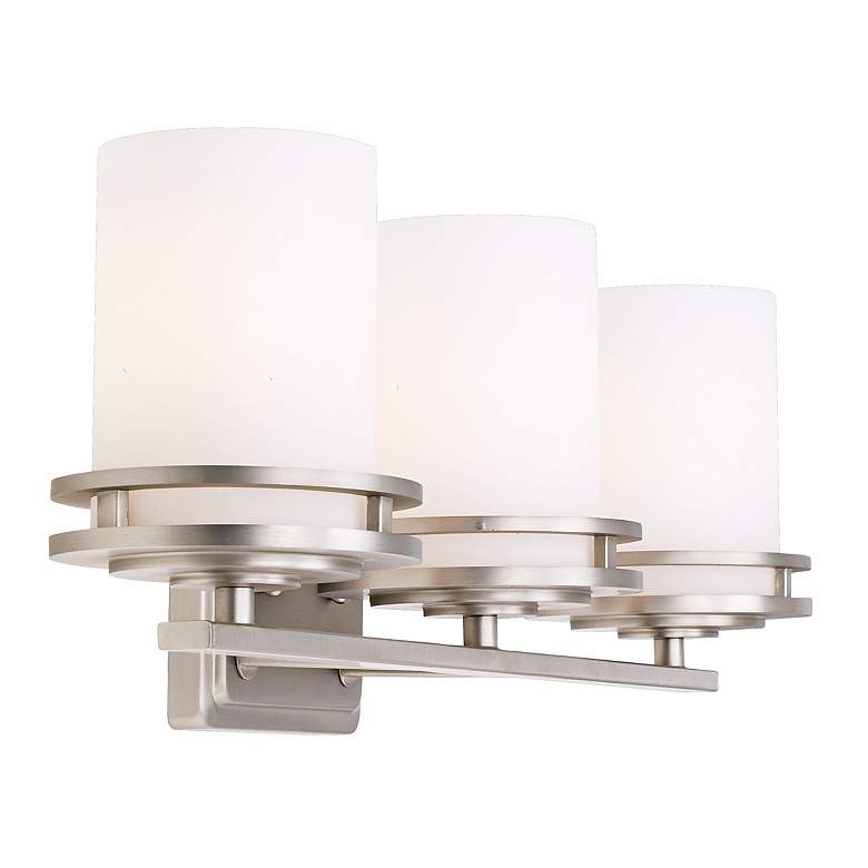 Image 6 Kichler Hendrik Nickel 24" Wide 3-Light Bathroom Light Fixture more views