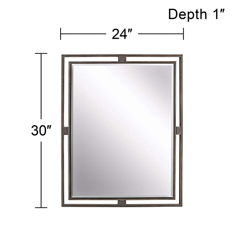 Image 4 Kichler Hendrik Olde Bronze 24" x 30" Wall Mirror more views