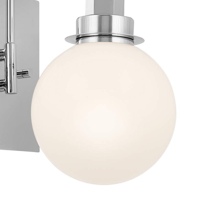 Image 3 Kichler Hex 11.5 Inch 1 Light Wall Sconce with Opal Glass in Chrome more views