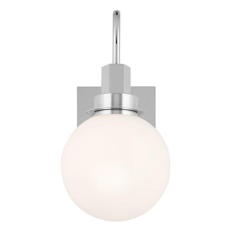 Image 5 Kichler Hex 11.5 Inch 1 Light Wall Sconce with Opal Glass in Chrome more views