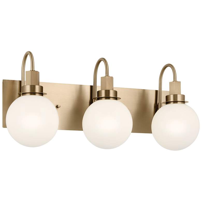 Image 1 Kichler Hex 22.75 Inch 3 Light Vanity with Opal Glass in Champagne Bronze