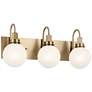 Kichler Hex 22.75 Inch 3 Light Vanity with Opal Glass in Champagne Bronze