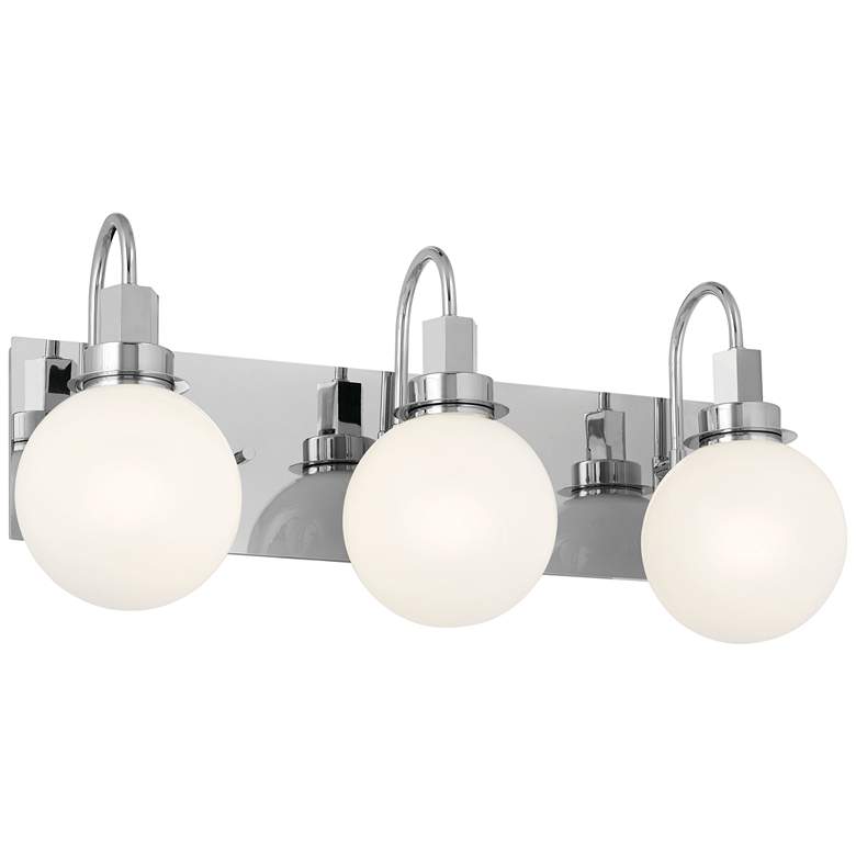 Image 1 Kichler Hex 22.75 Inch 3 Light Vanity with Opal Glass in Chrome