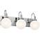 Kichler Hex 22.75 Inch 3 Light Vanity with Opal Glass in Chrome