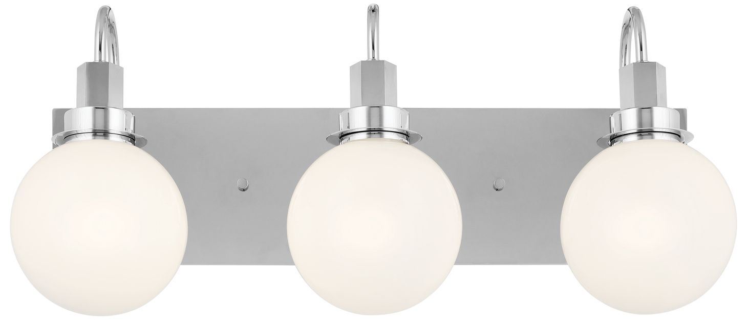 Image 4 Kichler Hex 22.75 Inch 3 Light Vanity with Opal Glass in Chrome more views