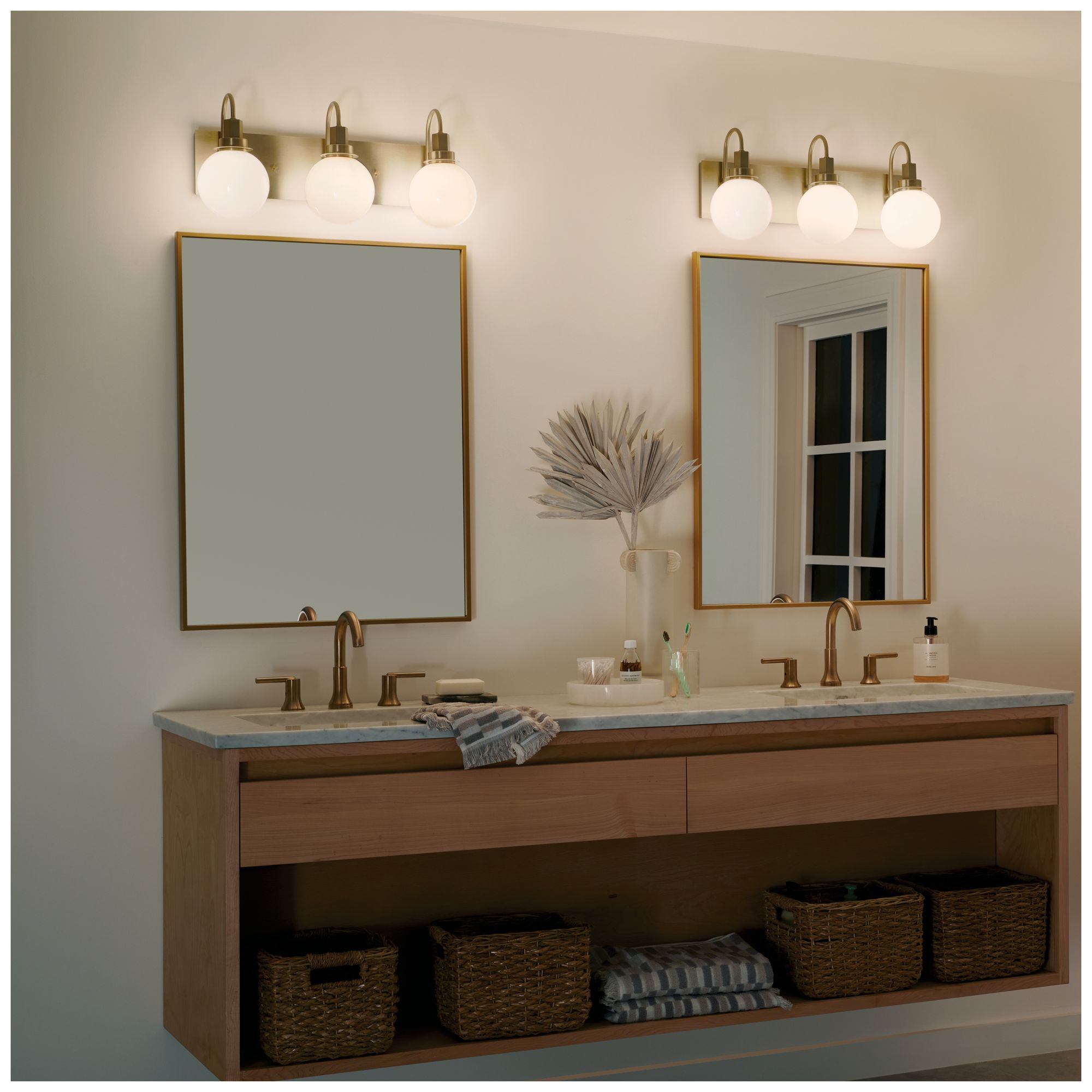 Kichler Hex 22 3/4" Wide Champagne Bronze 3-Light Bath Light