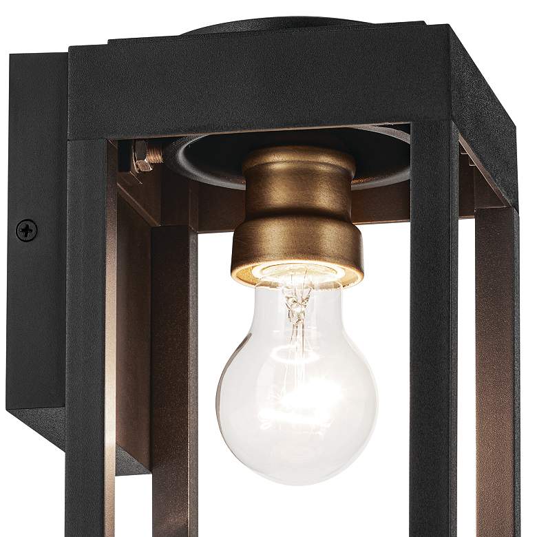 Image 2 Kichler Hone 13" High Textured Black Outdoor Wall Light more views