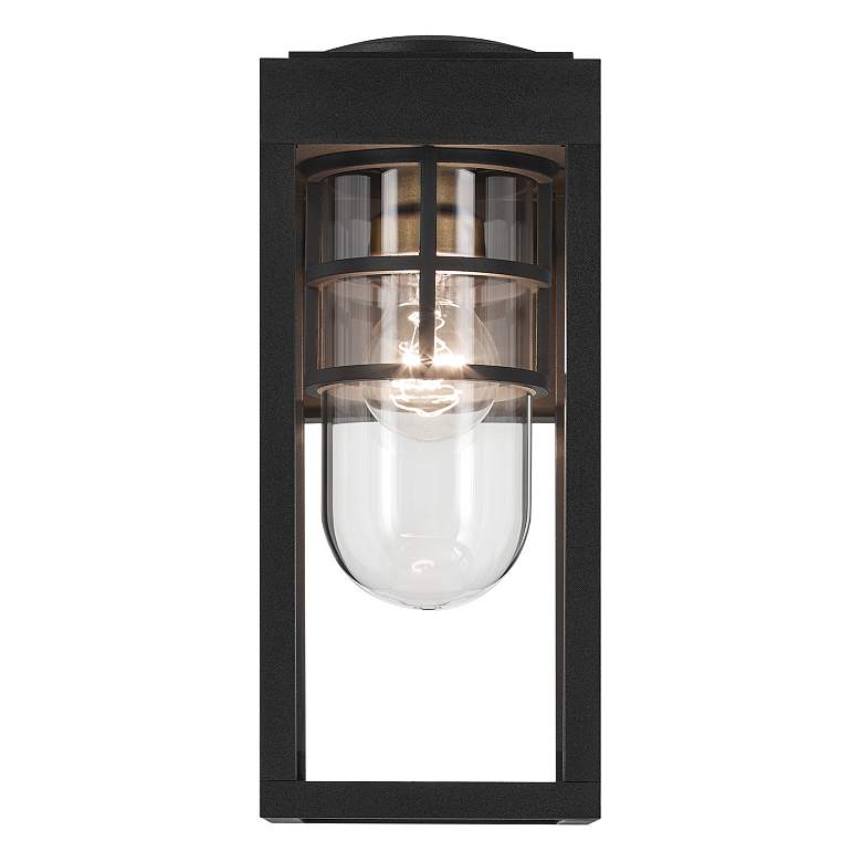 Image 3 Kichler Hone 13" High Textured Black Outdoor Wall Light more views