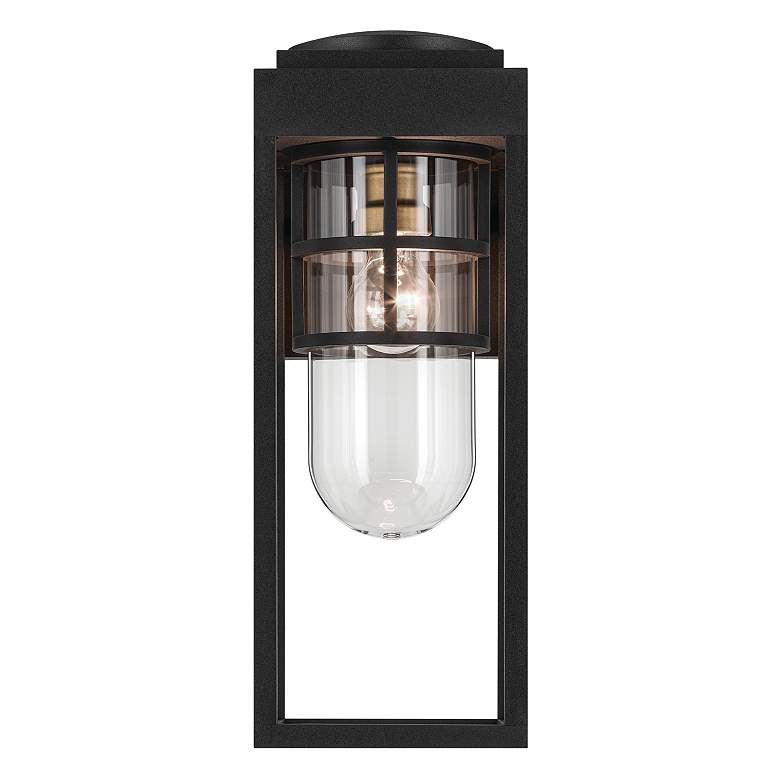 Image 4 Kichler Hone 18 inch High Black Rectangular Outdoor Wall Light more views