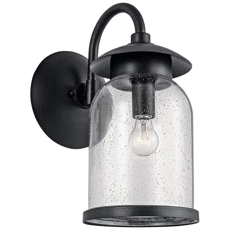 Image 1 Kichler Hugo 19" High Distressed Black Outdoor Wall Light